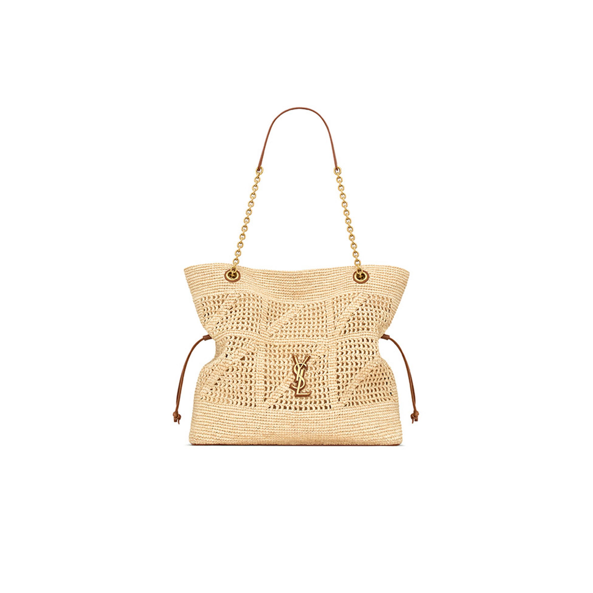 YSL JAMIE SHOPPING IN RAFFIA 838876GAAFY2791 (35*35*10cm)